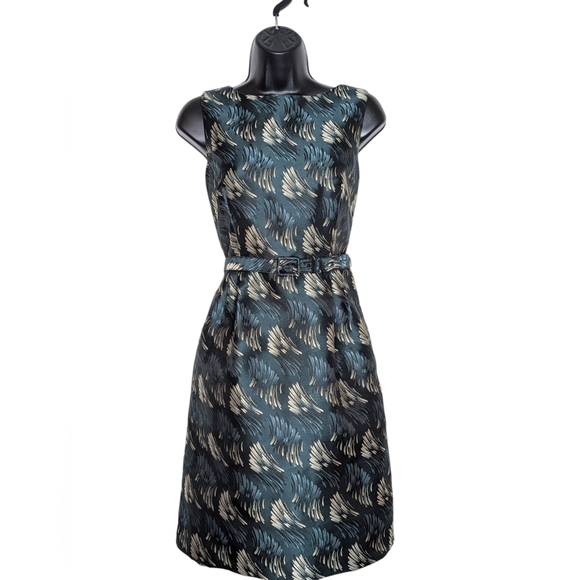 Anne Klein Dresses & Skirts - Like New! Anne Klein Belted Jacquard Dress